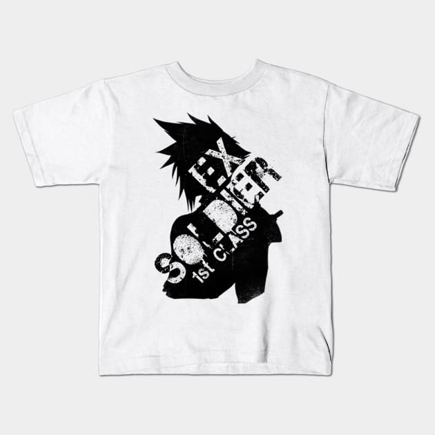 Cloud Strife ex-SOLDIER Kids T-Shirt by DRKNT